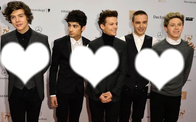 one direction 3 coeur Photo frame effect
