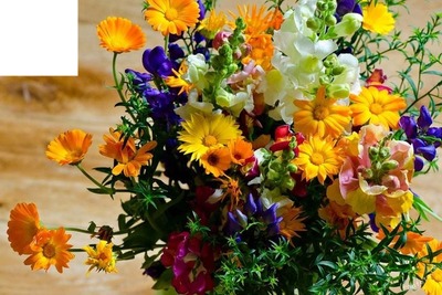 Bouquet de fleurs Φωτομοντάζ