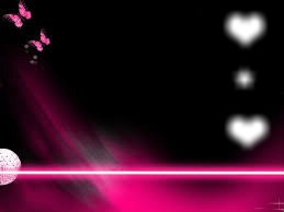 Uma montagem pink com estrelas e corações e borboletinhas Photo frame effect