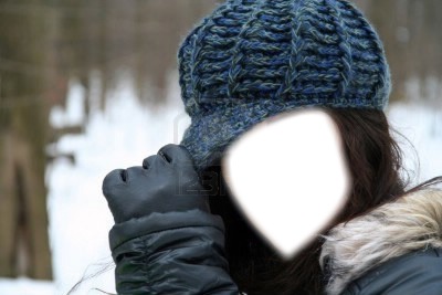 winter girl Fotomontaggio