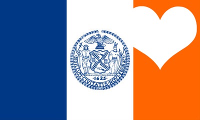 New York City Flag Фотомонтажа