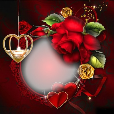 Cc esfera y rosas rojas