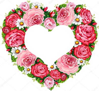 corazon floral Фотомонтаж