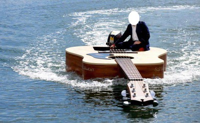 guitare dans l,eau フォトモンタージュ