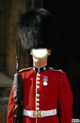Garde Royale londonien. Fotomontažas