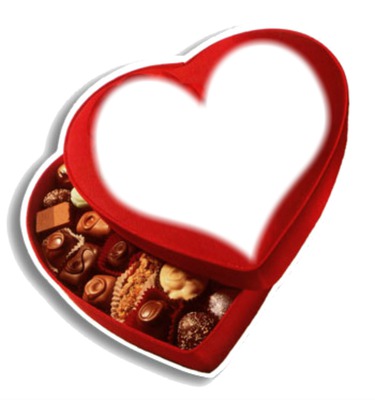 coração de chocolate Fotomontaža