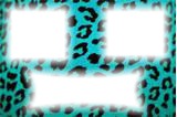 léopard bleu Fotomontage