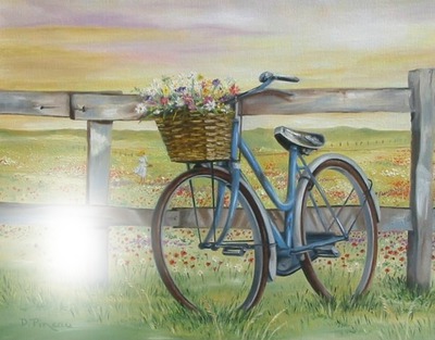 Vélo fleurie Valokuvamontaasi
