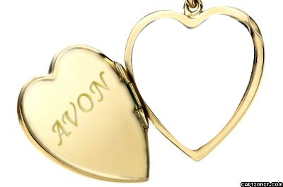 Avon Gold Necklace Photo frame effect