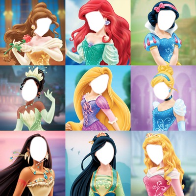 9 princesses フォトモンタージュ