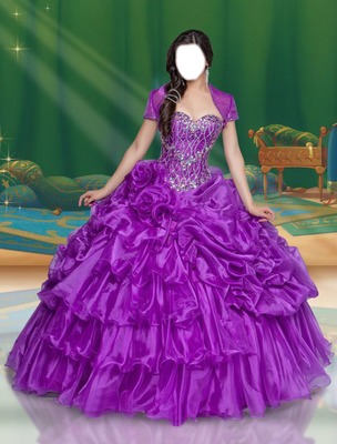 Purple Princess Dress Fotomontaż