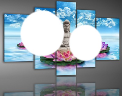 bouddha nénuphar Photomontage