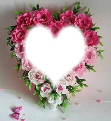 nuestro corazon de rosas Photo frame effect