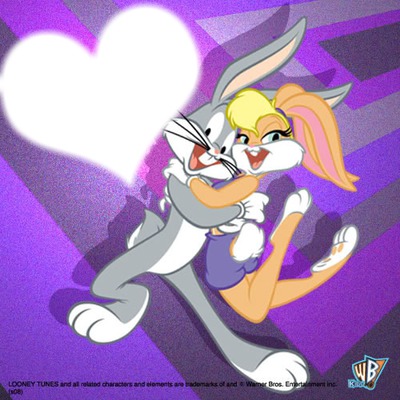 Lola Bunny end Bugs Bunny I Love You Fotomontaż