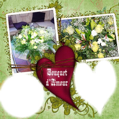 bouquet d amour Photo frame effect