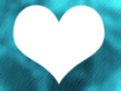 coeur sur fond bleu Φωτομοντάζ