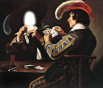 card player Fotomontage