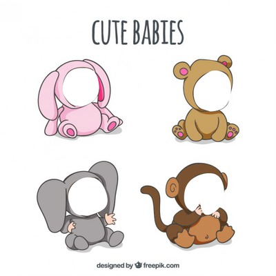bébé animaux Photomontage
