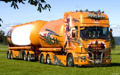 camion scania Montage photo