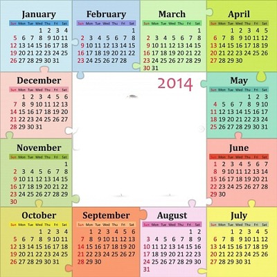 calendrier 2014 Fotómontázs