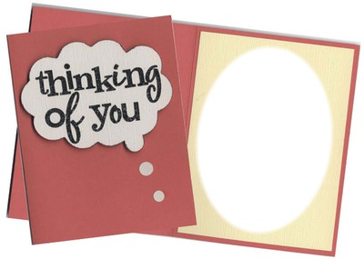 Thinking of you bill oval Photo frame effect