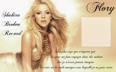 Flory Shakira Fotomontasje