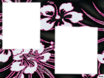 flowers pink Photo frame effect