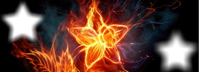 Fleur de feu Photomontage