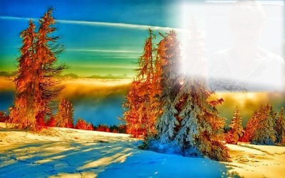 Paysage hivernal Фотомонтаж