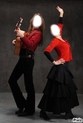 danseuse flamenco Photo frame effect