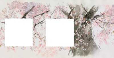 arbre en fleur Photomontage