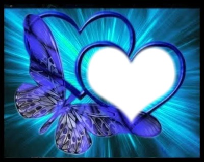 coeur papillon Photomontage
