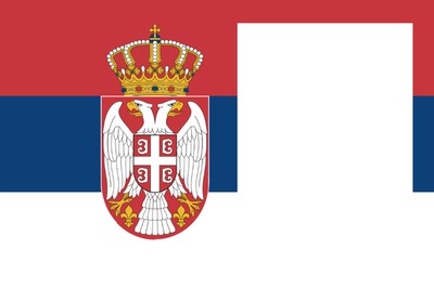Serbia flag Фотомонтаж