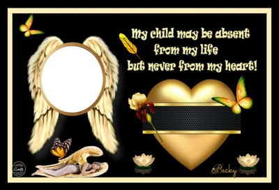 my child may be absent Photo frame effect