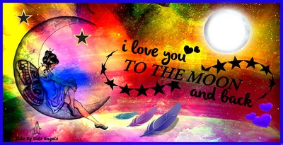 i love you to the moon an back Fotomontaža