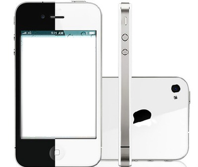 Iphone Branco Preto Fotomontáž