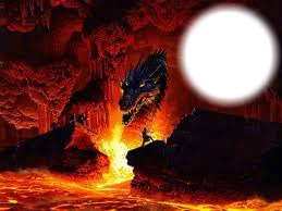 dragon de feu Photomontage