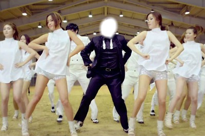 psy gangnam style by sarah Montage photo