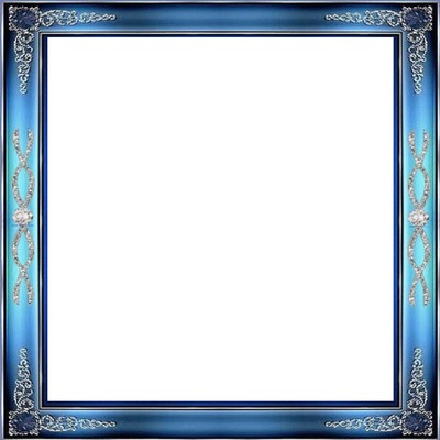 cadre bleu bijoux Φωτομοντάζ