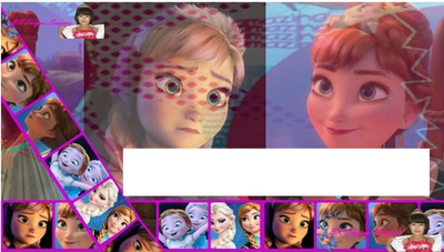Capa da Anna de Frozen em uma aventura congelante Fotomontáž