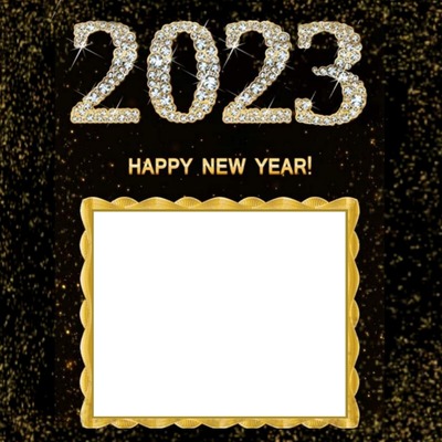 Happy New Year 2023. Montaje fotografico