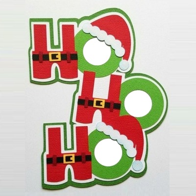 marco navideño, Ho Ho Ho. Montaje fotografico