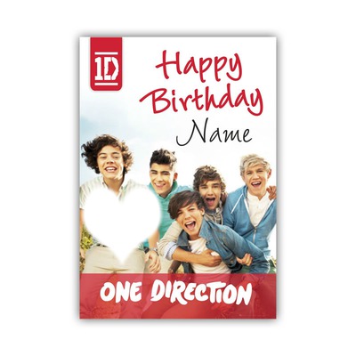 One-Direction-Birthday-Card Fotomontage