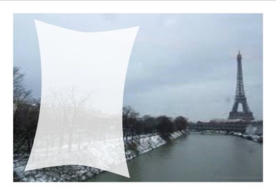 la tour eiffel en hiver Photomontage