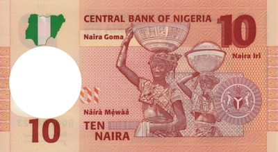 10 naira - Nigeria Фотомонтаж