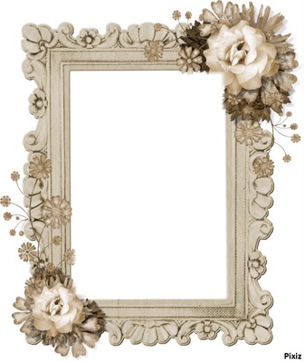 cadre fleur Photo frame effect