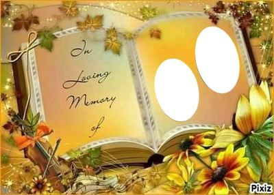 yellow book Photo frame effect