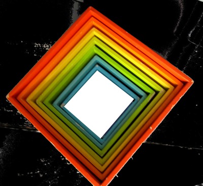 cadre multicolore -carré -une photo Montage photo
