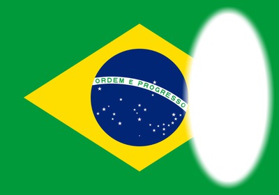 Brazil flag Photo frame effect