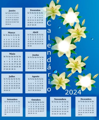 Calendário 2024 Photomontage